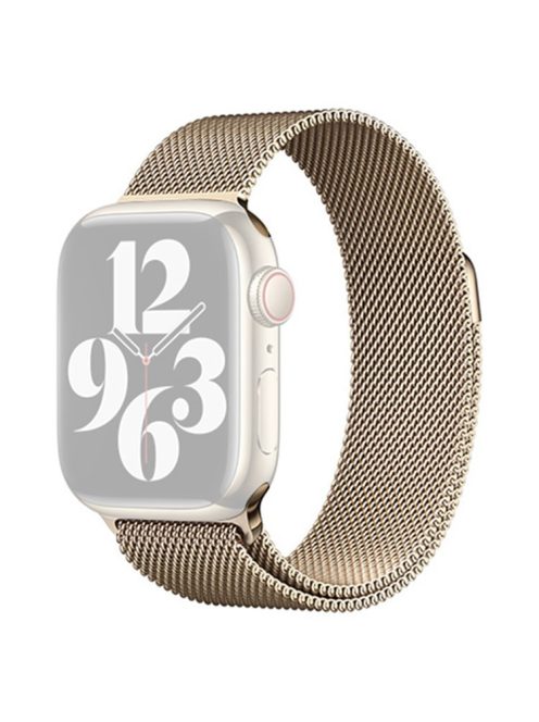 KALEBOL KLB-ML-001 Strap for Apple Watch Series 10 42mm / 9 8 7 41mm / SE (2023) SE (2022) SE 6 5 4 40mm / 3 2 1 38mm Milanese Metal Watch Band - Gold