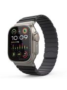 KALEBOL KLB-SSCXGJ-001 Strap for Apple Watch Series 10 42mm / 9 8 7 41mm / SE (2023) SE (2022) SE 6 5 4 40mm / 3 2 1 38mm Magnetic Silicone Band - Black+Grey