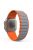 KALEBOL KLB-SSCXGJ-001 Strap for Apple Watch Series 10 42mm / 9 8 7 41mm / SE (2023) SE (2022) SE 6 5 4 40mm / 3 2 1 38mm Magnetic Silicone Band - Grey+Orange