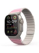 KALEBOL KLB-SSCXGJ-001 Strap for Apple Watch Series 10 42mm / 9 8 7 41mm / SE (2023) SE (2022) SE 6 5 4 40mm / 3 2 1 38mm Magnetic Silicone Band - Pink