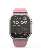 KALEBOL KLB-SSCXGJ-001 Strap for Apple Watch Series 10 42mm / 9 8 7 41mm / SE (2023) SE (2022) SE 6 5 4 40mm / 3 2 1 38mm Magnetic Silicone Band - Pink