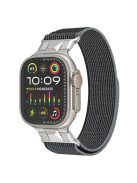 KALEBOL KLB-YJHHNL-001 For Apple Watch 10 46mm / Ultra 2 / Ultra 49mm / 9 8 7 45mm / SE (2023) SE (2022) SE 6 5 4 44mm / 3 2 1 42mm Nylon Watch Band - Black+Grey