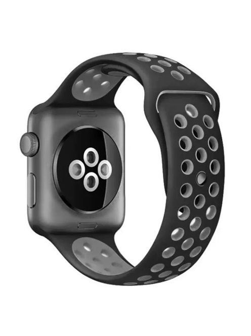 KALEBOL S / M For Apple Watch 10 46mm / Ultra 2 / Ultra 49mm / 9 8 7 45mm / SE (2023) SE (2022) SE 6 5 4 44mm / 3 2 1 42mm Strap - Black+Grey