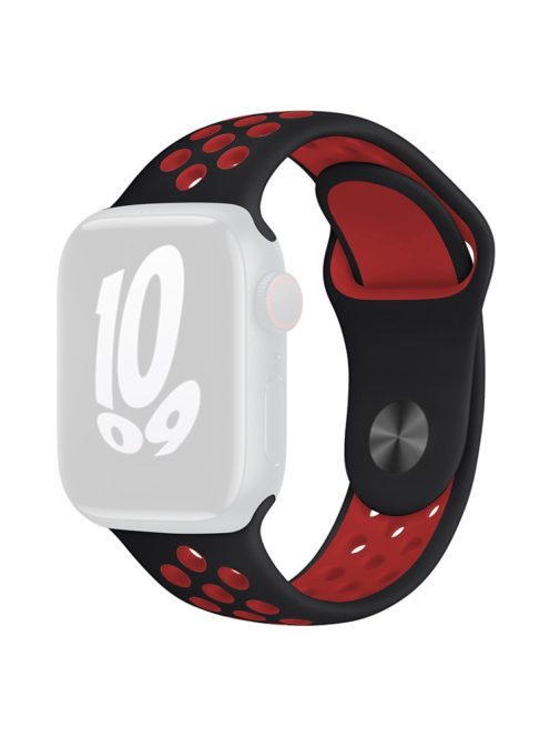 KALEBOL S / M For Apple Watch 10 46mm / Ultra 2 / Ultra 49mm / 9 8 7 45mm / SE (2023) SE (2022) SE 6 5 4 44mm / 3 2 1 42mm Strap - Black+Red