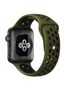 KALEBOL S / M For Apple Watch 10 46mm / Ultra 2 / Ultra 49mm / 9 8 7 45mm / SE (2023) SE (2022) SE 6 5 4 44mm / 3 2 1 42mm Strap - Olive Green+Black