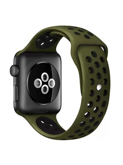 KALEBOL S / M For Apple Watch 10 46mm / Ultra 2 / Ultra 49mm / 9 8 7 45mm / SE (2023) SE (2022) SE 6 5 4 44mm / 3 2 1 42mm Strap - Olive Green+Black