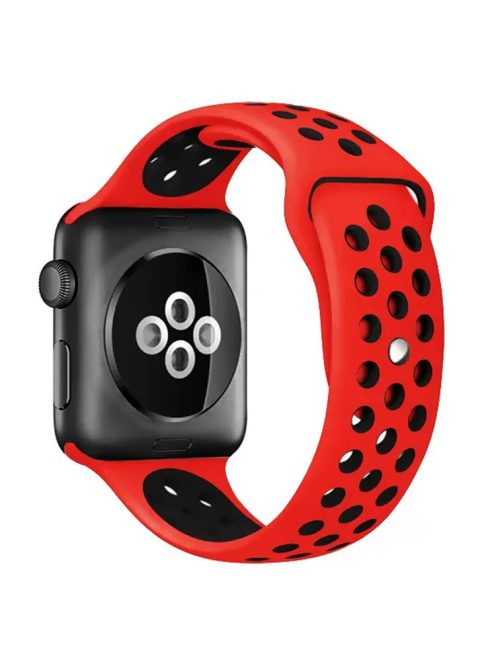 KALEBOL S / M For Apple Watch 10 46mm / Ultra 2 / Ultra 49mm / 9 8 7 45mm / SE (2023) SE (2022) SE 6 5 4 44mm / 3 2 1 42mm Strap - Red+Black