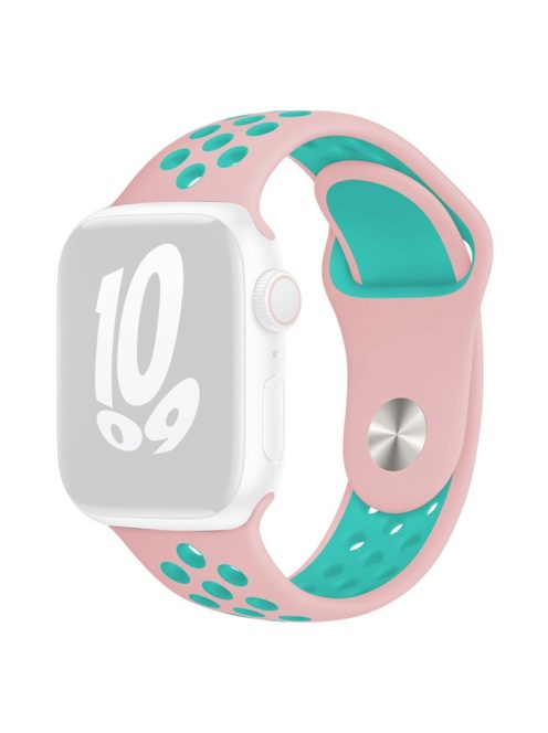 KALEBOL S / M For Apple Watch 10 46mm / Ultra 2 / Ultra 49mm / 9 8 7 45mm / SE (2023) SE (2022) SE 6 5 4 44mm / 3 2 1 42mm Strap - Rose Pink+Gem Green