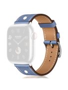 KALEBOL Strap For Apple Watch Series 10 42mm / 9 8 7 41mm / SE (2023) SE (2022) SE 6 5 4 40mm / 3 2 1 38mm Genuine Cow Leather Band Rivet Decor - Baby Blue