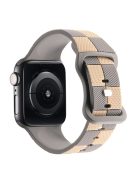 KALEBOL Strap for Apple Watch Series 10 46mm / Ultra 2 Ultra 49mm / 9 8 7 45mm / SE (2023) SE (2022) SE 6 5 4 44mm / 3 2 1 42mm Silicone Band - Grey+Brown