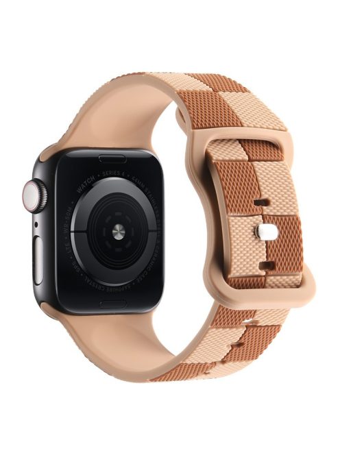 KALEBOL Strap for Apple Watch Series 10 46mm / Ultra 2 Ultra 49mm / 9 8 7 45mm / SE (2023) SE (2022) SE 6 5 4 44mm / 3 2 1 42mm Silicone Band - Light Brown