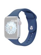 KALEBOL Watch Band for Apple Watch Series 10 42mm / 9 8 7 41mm / SE (2023) SE (2022) SE 6 5 4 40mm / 3 2 1 38mm Silicone Wrist Strap, Size: L - Dark Blue