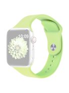 KALEBOL Watch Band for Apple Watch Series 10 42mm / 9 8 7 41mm / SE (2023) SE (2022) SE 6 5 4 40mm / 3 2 1 38mm Silicone Wrist Strap, Size: L - Green