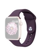 KALEBOL Watch Band for Apple Watch Series 10 42mm / 9 8 7 41mm / SE (2023) SE (2022) SE 6 5 4 40mm / 3 2 1 38mm Silicone Wrist Strap, Size: S / M - Violet Purple