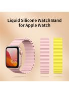 KINGXBAR Magnetic Silicone Smart Watch Strap Band for Apple Watch Series 10 42mm / 9 8 7 41mm / 6 5 4 SE SE (2022) SE (2023) 40mm / 3 2 1 38mm - Pink