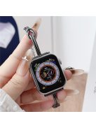 Knotted Band For Apple Watch Series 10 42mm / 9 8 41mm / 6 5 4 SE (2023) SE (2022) SE 40mm / 3 2 1 38mm Alloy Watch Bracelet - Black