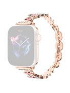 Leopard Print Metal Strap Strap for Apple Watch Series 10 42mm / 9 8 7 41mm / SE (2023) SE (2022) SE 6 5 4 40mm / 3 2 1 38mm Wrist Band - Rose Gold