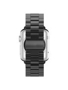 Luxury Three Beads Stainless Steel Watch Strap for Apple Watch Series 10 42mm / 9 8 7 41mm / SE (2023) SE (2022) SE 6 5 4 40mm / 3 2 1 38mm - All Black