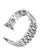 Luxury Three Beads Stainless Steel Watch Strap for Apple Watch Series 10 42mm / 9 8 7 41mm / SE (2023) SE (2022) SE 6 5 4 40mm / 3 2 1 38mm - Silver