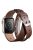 M / L Size For Apple Watch 10 46mm / Ultra 2 / Ultra 49mm / 9 8 7 45mm / SE (2023) SE (2022) SE 6 5 4 44mm / 3 2 1 42mm Cowhide Strap Punk Style Watch Band - Brown