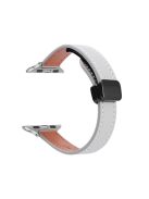 Magnetic Band For Apple Watch Series 10 42mm / 9 8 7 41mm / 6 5 4 SE (2023) SE (2022) SE 40mm / 3 2 1 38mm Microfiber Leather Strap - Grey