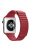 Magnetic Loop Genuine Leather Watch Replacement Band for Apple Watch Series 10 42mm / 9 8 7 41mm / SE (2023) SE (2022) SE 6 5 4 40mm / 3 2 1 38mm - Red