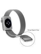 Magnetic Milanese Loop Metal Watch Band for Apple Watch Series 10 46mm / Ultra 2 Ultra 49mm / 9 8 7 45mm / SE (2023) SE (2022) SE 6 5 4 44mm / 3 2 1 42mm - Silver