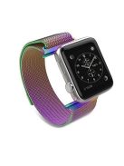 Magnetic Milanese Loop Metal Watch Band Strap for Apple Watch Series 10 46mm / Ultra 2 Ultra 49mm / 9 8 7 45mm / SE (2023) SE (2022) SE 6 5 4 44mm / 3 2 1 42mm - Multi-Color