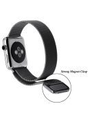 Magnetic Milanese Loop Metal Watch Strap for Apple Watch Series 10 46mm / Ultra 2 Ultra 49mm / 9 8 7 45mm / SE (2023) SE (2022) SE 6 5 4 44mm / 3 2 1 42mm - Black