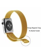 Magnetic Milanese Loop Metal Watch Wrist Band for Apple Watch Series 10 46mm / Ultra 2 Ultra 49mm / 9 8 7 45mm / SE (2023) SE (2022) SE 6 5 4 44mm / 3 2 1 42mm - Gold