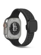 Magnetic Strap for Apple Watch 10 46mm / Ultra 2 / Ultra 49mm / 9 8 7 45mm / SE (2023) SE (2022) SE 6 5 4 44mm / 3 2 1 42mm Silicone Band - Black