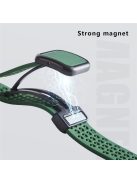 Magnetic Strap for Apple Watch 10 46mm / Ultra 2 / Ultra 49mm / 9 8 7 45mm / SE (2023) SE (2022) SE 6 5 4 44mm / 3 2 1 42mm Silicone Band - Blackish Green