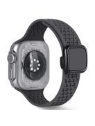 Magnetic Strap for Apple Watch 10 46mm / Ultra 2 / Ultra 49mm / 9 8 7 45mm / SE (2023) SE (2022) SE 6 5 4 44mm / 3 2 1 42mm Silicone Band - Dark Grey