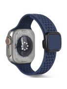 Magnetic Strap for Apple Watch 10 46mm / Ultra 2 / Ultra 49mm / 9 8 7 45mm / SE (2023) SE (2022) SE 6 5 4 44mm / 3 2 1 42mm Silicone Band - Midnight Blue