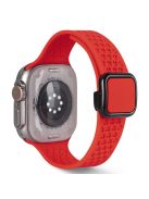 Magnetic Strap for Apple Watch 10 46mm / Ultra 2 / Ultra 49mm / 9 8 7 45mm / SE (2023) SE (2022) SE 6 5 4 44mm / 3 2 1 42mm Silicone Band - Red