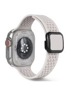 Magnetic Strap for Apple Watch 10 46mm / Ultra 2 / Ultra 49mm / 9 8 7 45mm / SE (2023) SE (2022) SE 6 5 4 44mm / 3 2 1 42mm Silicone Band - Starlight