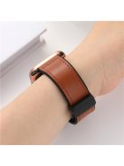 Magnetic Strap for Apple Watch Series 10 42mm / 9 8 7 41mm / SE (2023) SE (2022) SE 6 5 4 40mm / 3 2 1 38mm Leather Coated Silicone Watchband - Brown