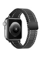 Magnetic Strap for Apple Watch Series 10 42mm / 9 8 7 41mm / SE (2023) SE (2022) SE 6 5 4 40mm / 3 2 1 38mm Stainless Steel Watchband - Black+Silver