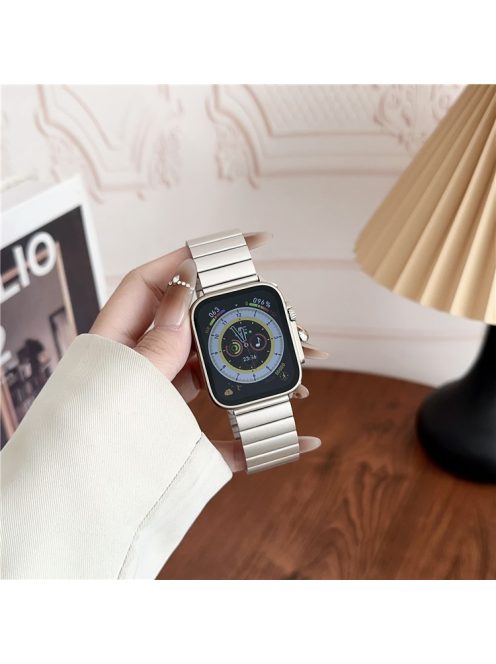 Magnetic Watch Band For Apple Watch Series 10 42mm / 9 8 7 41mm / SE (2023 SE (2022) SE 6 5 4 40mm / 3 2 1 38mm Stainless Steel Strap - Starlight