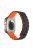 Magnetic Watch Band for Apple Watch Series 10 42mm / 9 8 7 41mm / SE (2023) SE (2022) SE 6 5 4 40mm / 3 2 1 38mm Tank Style Silicone Bracelet Strap - Black+Orange