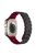 Magnetic Watch Band for Apple Watch Series 10 42mm / 9 8 7 41mm / SE (2023) SE (2022) SE 6 5 4 40mm / 3 2 1 38mm Tank Style Silicone Bracelet Strap - Black+Wine Red