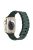 Magnetic Watch Band for Apple Watch Series 10 42mm / 9 8 7 41mm / SE (2023) SE (2022) SE 6 5 4 40mm / 3 2 1 38mm Tank Style Silicone Bracelet Strap - Blackish Green