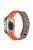 Magnetic Watch Band for Apple Watch Series 10 42mm / 9 8 7 41mm / SE (2023) SE (2022) SE 6 5 4 40mm / 3 2 1 38mm Tank Style Silicone Bracelet Strap - Grey+Orange