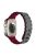 Magnetic Watch Band for Apple Watch Series 10 42mm / 9 8 7 41mm / SE (2023) SE (2022) SE 6 5 4 40mm / 3 2 1 38mm Tank Style Silicone Bracelet Strap - Grey+Wine Red