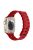 Magnetic Watch Band for Apple Watch Series 10 42mm / 9 8 7 41mm / SE (2023) SE (2022) SE 6 5 4 40mm / 3 2 1 38mm Tank Style Silicone Bracelet Strap - Red