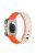 Magnetic Watch Band for Apple Watch Series 10 42mm / 9 8 7 41mm / SE (2023) SE (2022) SE 6 5 4 40mm / 3 2 1 38mm Tank Style Silicone Bracelet Strap - Starlight+Orange