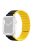 Magnetic Watch Band for Apple Watch Series 10 46mm / Ultra 2 Ultra 49mm /  Series 9 8 7 45mm / 6 5 4 SE (2023) SE (2022) SE 44mm / 3 2 1 42mm Dual Color Silicone Watch Strap - Black / Yellow