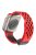 Magnetic Watch Strap for Apple Watch Series 10 42mm / 9 8 7 41mm / SE (2023) SE (2022) SE 6 5 4 40mm / 3 2 1 38mm Dual-Color Silicone Band Bracelet - Red+Black