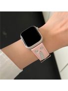 Mesh + Leather Strap for Apple Watch Series 10 46mm / Ultra 2 Ultra 49mm / Series 9 8 7 45mm / SE (2023) SE (2022) SE 6 5 4 44mm / 3 2 1 42mm - Light Pink