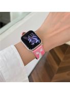 Mesh + Leather Strap for Apple Watch Series 10 46mm / Ultra 2 Ultra 49mm / Series 9 8 7 45mm / SE (2023) SE (2022) SE 6 5 4 44mm / 3 2 1 42mm - Pink